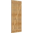 thumbnail image 2 of 34 3/4"W x 76"H TimberCraft Six 5 3/8" Boards Spaced Board-n-Batten Shutters w/Z-Bar, Rough Sawn Western Red Cedar (Per Pair), 2 of 5