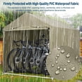 thumbnail image 4 of BeesClover Abri de Rangement pour Vélo Imperméable avec Protection UV de 98 % - 3 Tailles pour Vélos de 1 à 6, Auvent Robuste Style Garage pour Vélo avec Housses de Rechange pour Usage Extérieur, 4 of 8