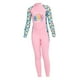 thumbnail image 4 of Traje de baño para niños, de secado rápido, de una pieza, de cuerpo entero, con cremallera, trajes completos de buceo Rosa XL, 4 of 6
