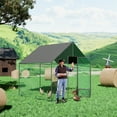 thumbnail image 5 of BingoPaw Outdoor Chicken Run Coop Large Walk-in Poultry Cage Duck Goose Pen Fence with Upgraded Metal and Waterproof UV Cover, 5 of 12
