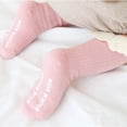 thumbnail image 5 of 2024 Calcetines de algodón con alas de ángel para recién nacidos, de color caramelo liso, para niños pequeños, calcetines largos hasta la rodilla para niñas bebés, 5 of 5