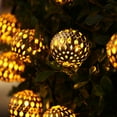 Qedertek Solar String Lights 11ft 10 LED Moroccan Ball Fairy Globe