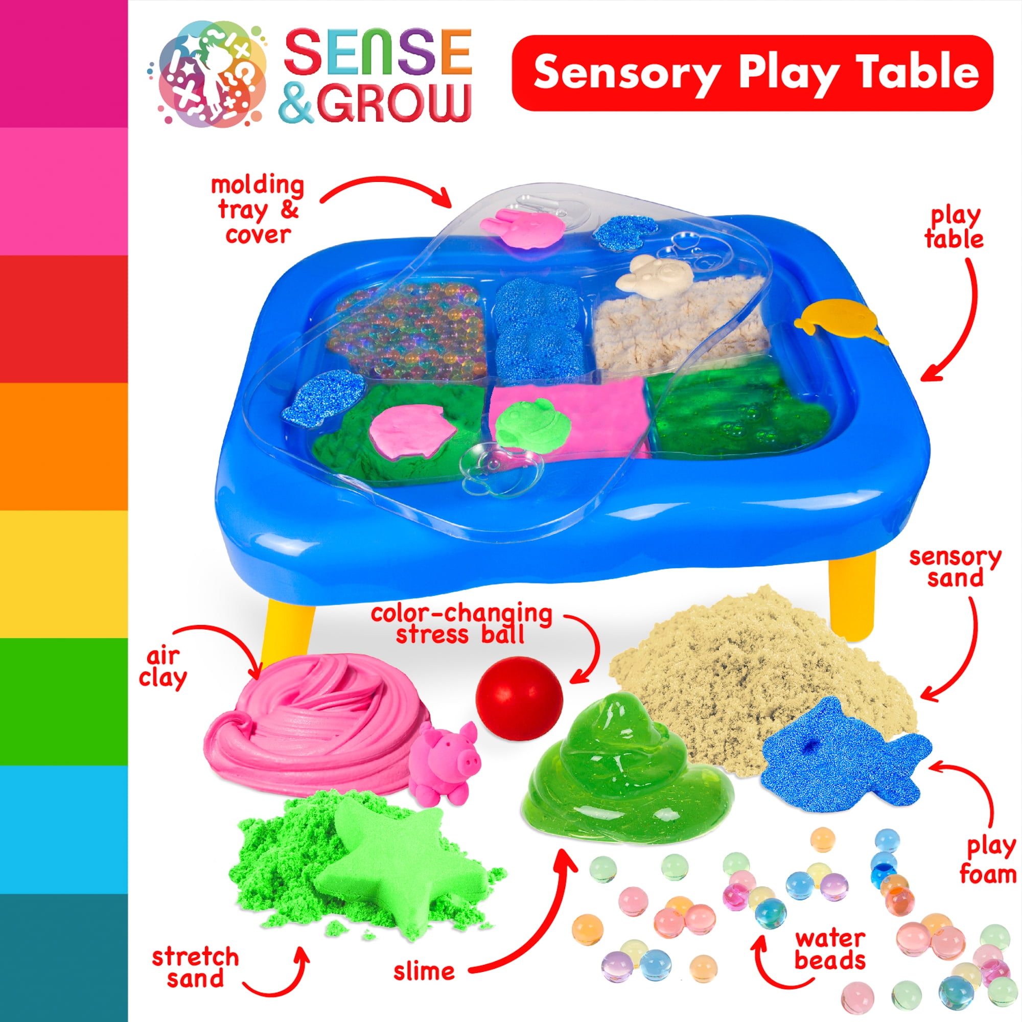 Sense Grow Sensory Play Table With Sand, Clay, Slime And More For Kids