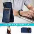 thumbnail image 2 of Dteck Back Wallet Phone Case for Samsung Galaxy A12 with ID & Credit Card Holder Slots Pockets Wallet Back Cover Stand Flip Folio Leather Galaxy A12 5G Cell Cases Women Men, Darkblue, 2 of 7