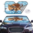 thumbnail image 2 of Kdxio Animals on Noah's Ark Print Windshield Sun Shade,UV Rays and Sun Heat Protection,Sunshade for Car Windshield,Car Shade Front Windshield - Small, 2 of 6