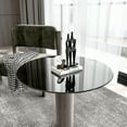 thumbnail image 4 of LiviNest Round Tempered Glass Table Cover: 6mm Thick Black Glass Top for Coffee Table Protection & Modern Decor - Polished Edge & Multiple Sizes for Home & Office Use, 4 of 6