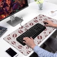 thumbnail image 2 of Long Mouse Pads for Desk,Brown Footballs with Stars Pattern Desk Mats on Top Of Desks, Desk Mouse Pad Extra Large with 3mm Non-Slip Base and Stitched Edge for Gaming,Office,Work,Home 31.5"x15.7", 2 of 6