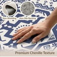 thumbnail image 6 of ODIKA 8'x10' Navy Cream Geometric Medallion Design Washable Area Rug Intricate Pattern with Accents Durable, Non-Slip for Living Room, Under Sectional, Family, 6 of 7