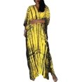 thumbnail image 1 of Robe de Plage Imprimée pour Femmes Manches Courtes Grande Taille Maillot de Bain Cover Ups, 1 of 5