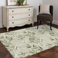 thumbnail image 3 of Green Eucalyptus Leaves Area Rugs 2.7'x5', Washable Small Throw Rugs for Kitchen Bedroom, Spring Watercolor Plant Textured Indoor Outdoor Rug Non-Slip Low Pile Carpet Runner Reversible Floor Mats, 3 of 8