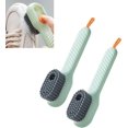 thumbnail image 1 of Cepillo de limpieza multifunción 2 en 1, cepillo de limpieza con dispensador de jabón, nuevo cepillo de limpieza 2024 con dispensador de jabón con gancho, para limpieza de ropa y zapatos, 1 of 7