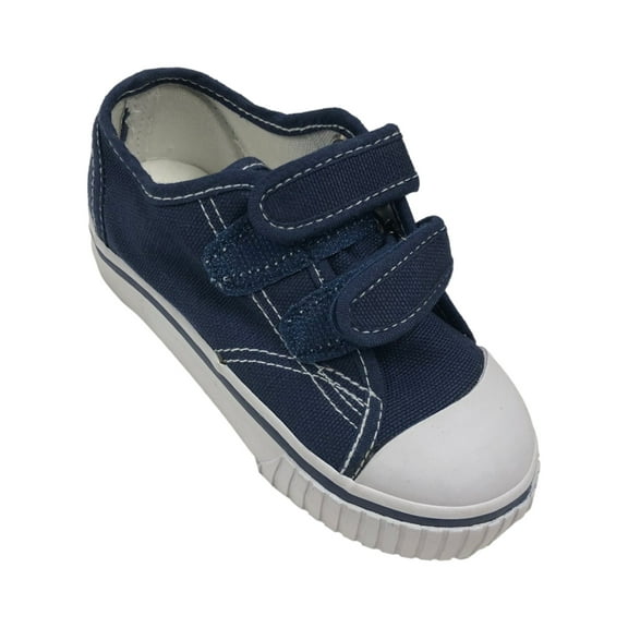 Toddler Boys Blue Canvas Casual Loafers Baby Boat Shoes Easy On/Off Size 5