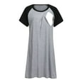 thumbnail image 6 of iOPQO Maternity Dress Women Maternity Dress Nursing Baby Nightgown Breastfeeding Nightshirt Sleepwear Plus Size Dress For Women Casual Dresses For Women Grey M, 6 of 9