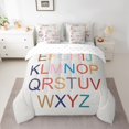 thumbnail image 2 of Feelyou Cartoon Initial Letter Bedding Comforter Set 7-Piece, Colorful Monogrammed King Bedding Sets, Teens Boys Girls Kids Bed Sheets, Lightweight Room Decor, 2 of 7