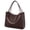 B-Brown, variant on Tote Bag Zipper Shoulder Bag Soft Vegan Leather Purses Satchel for Women Casual Fashion Handbag