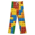 thumbnail image 3 of Building Blocks Construction Brick Pajama Pants Breathable with Pockets Pajamas For Lady Vintage Sleeping Pants Bedroom Homewear, 3 of 6