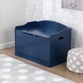 KidKraft Austin Wooden Toy Box/Bench with Safety Hinged Lid Blueberry
