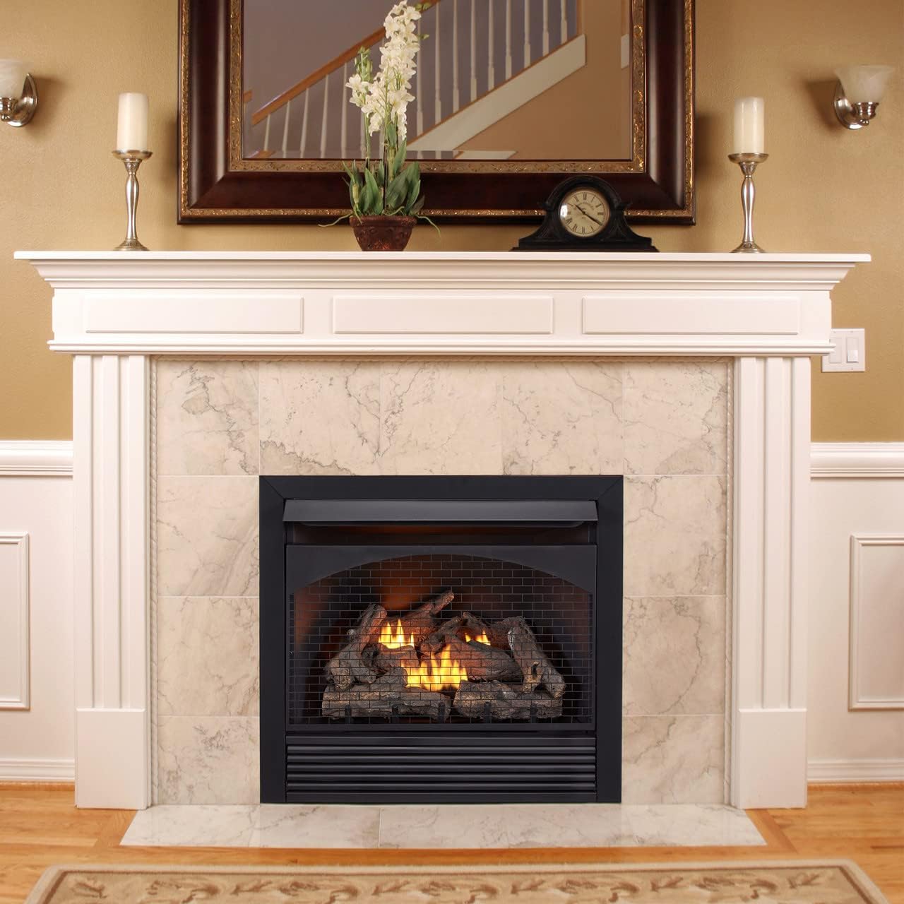 Procom Fbnsd32rt 32,000 BTU Vent Free Dual Fuel Fireplace Insert - Black -  Walmart.com