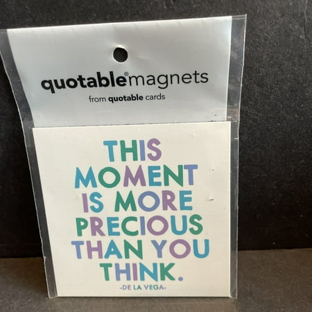 

Quotable Magnet “This Moment is More Precious than You Think” -De La Vega