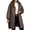 Coffee, variant on Women's Plus Size Hooded Long Puffer Coat Loose Padded Winter Jacket Casual Warm Outerwear, Navy XL-5XL