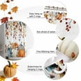 thumbnail image 5 of Shower Curtain 36"W x 72"L Watercolor Rustic Vintage Thanksgiving Pumpkins Fabric Shower Curtains Set with Hooks Water Repellent Bathroom Curtains Machine Washable Bathroom Accessories, 5 of 6