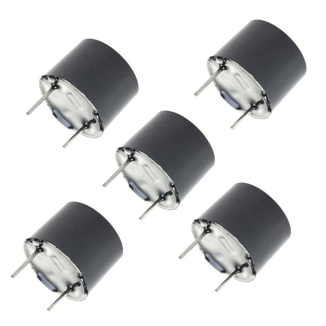 OULII 5Pcs 12mm Electric Buzzer Alarm Black with Low Power Consumption for Industrial Applications