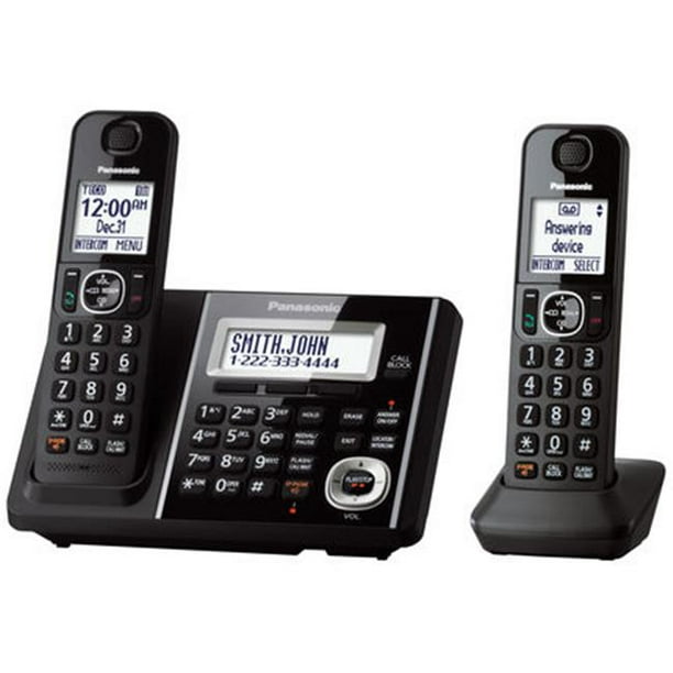 Panasonic Téléphone et Répondeur Sans Fil Grand Public KX-TGF342B avec 2 Combinés