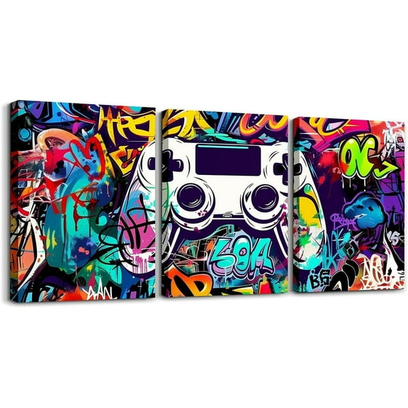 Hieng Kids Ice Hockey Canvas WallGraffiti Styles Hockey Office Wall Artwork Posters Winter Sports Game Pictures Bathroom Bedroom Dinning Room Hockey Wall Painting