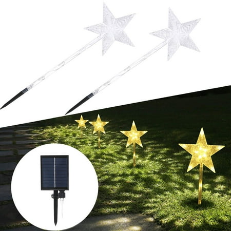

XIAOFFENN Feeder Yard Decoratio Solar Decorations Outdoor Led Solar Powered Candle Xmas Roadway Lights 8 Mode Garden