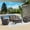 Gray, variant on PARKWELL 4 Pieces Outdoor Patio Furniture Set Wicker Rattan Swivel Glider Chairs Cushioned Sofa Dining Table All-Weather Conversation Sectional with Anti-Slip Cushions for Balcony
