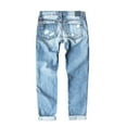 thumbnail image 2 of Jeans For Women Football Print Print Ripped Denim Comfortable Breathable Daily Versatile Practical Travel Attire Pants, 2 of 6