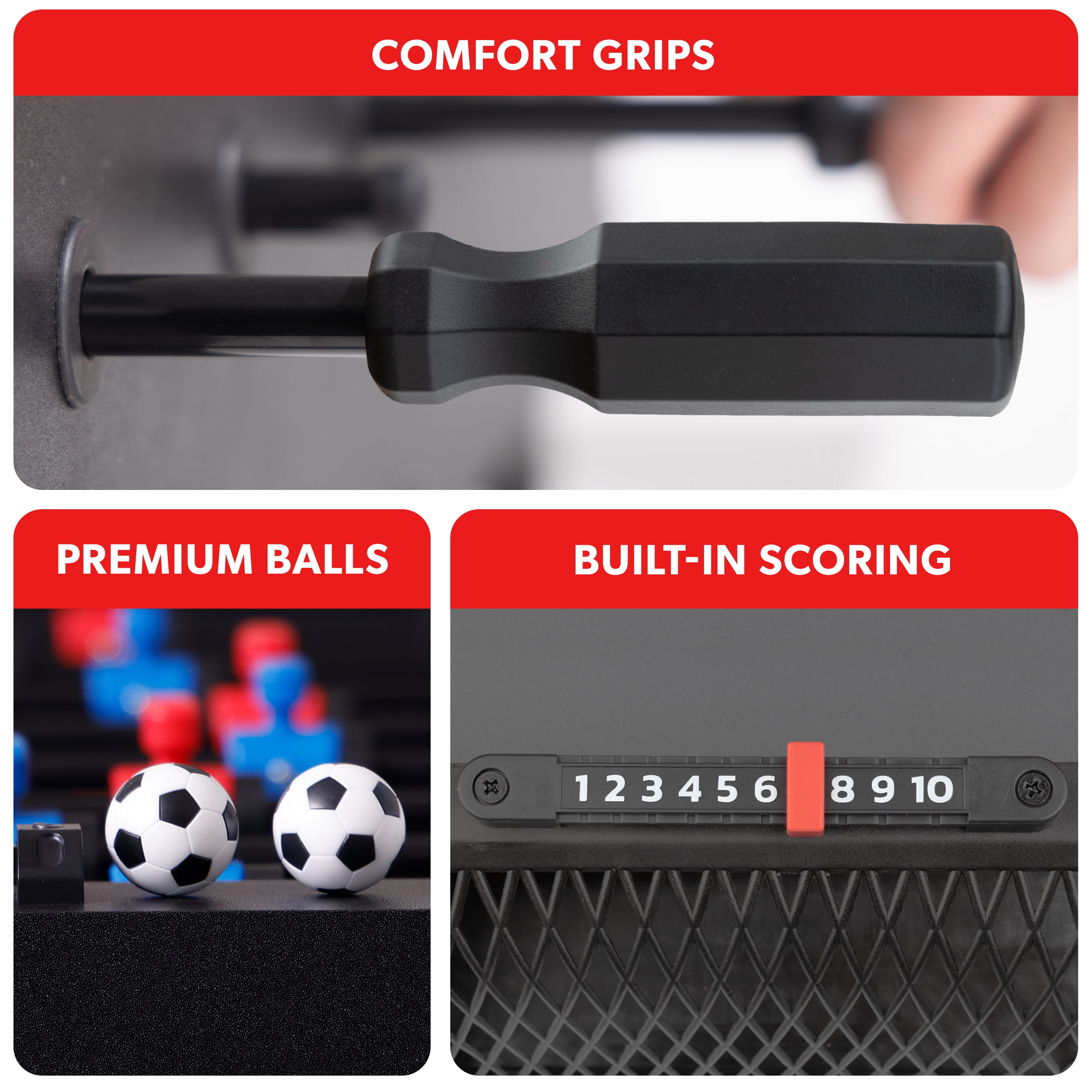 GoSports 32 Inch Tabletop Foosball Game Set - Mini Foosball Table - Black