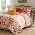 thumbnail image 3 of Greenland Home Fashions Spring Breeze Poppy Print Quilt Set, 3-Piece Full/Queen, for Adults and Teens, 3 of 9