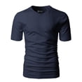 thumbnail image 3 of H2H Mens Basic Fashion V-neck T-shirst INDIGO US L/ASIA XL (CMTTS0197), 3 of 6