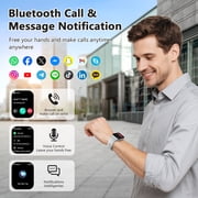 Blackview Smart Watch fits for Android iPhone,IP68 Waterproof,with Bluetooth Call(Answer/Make Calls) for Women Men 1.83 HD Screen Fitness Watch with AI Voice,GRAY