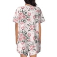 thumbnail image 3 of Lsque Rose Flowers Women's Short-Sleeved Pajama Set - 2 Piece Soft and Lightweight Sleepwear Set-4X-Large, 3 of 9