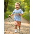 thumbnail image 5 of Toddler Baby Boy Girl Easter Outfits Short Sleeve Embroidery Rabbit Carrot T-shirt Plaid Shorts 2Pcs Spring Summer Clothes Set 0-5T, 5 of 8