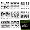 BMC 8 Sheet Nail Art Tattoo Decoration Effects Water Transfer Decal Stickers Set