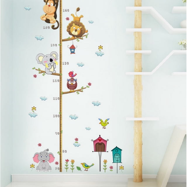 Vinil Decorativo Infantil Regla Medición Animales Dela Selva Dara Baby Syene VinDe113