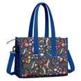 thumbnail image 2 of Teacher Tote Bag,Bernese Mountain and Flower Teacher Utility Tote Bag,Large Work Tote Bags for Women with Multiple Pockets,Top Zipper Closure,13.8x10.6x6.7 Inch, 2 of 5