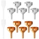 thumbnail image 1 of 12 embudos metálicos pequeños con minipipetas para llenar botellas pequeñas. Mini embudos para perfumes, aceites esenciales, especias, polvos, laboratorios y cocina., 1 of 7