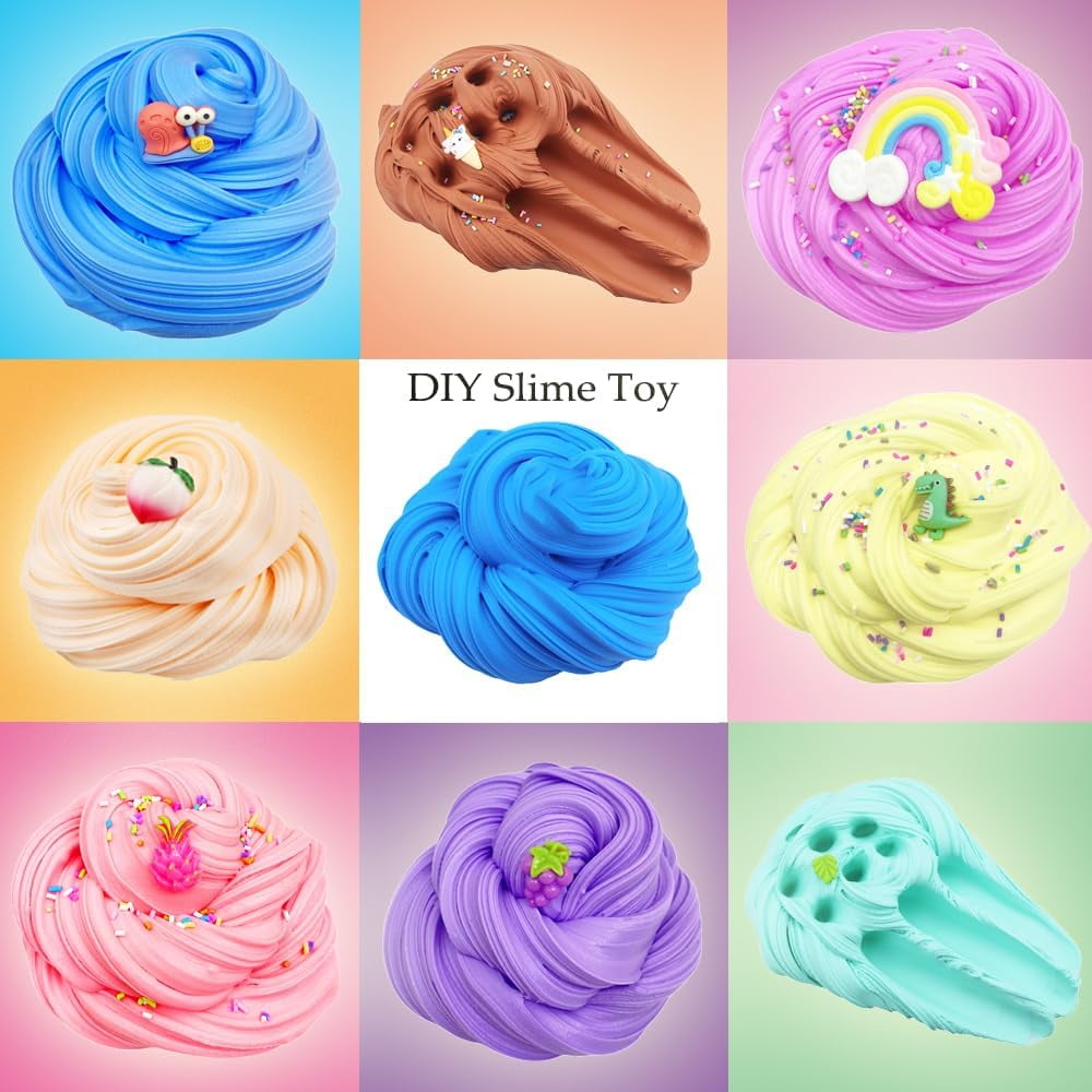 24 Pack Butter Slime Kit, Party Favor Supplies, Super Soft, Non-Sticky, Goody Bag Toy, Prize for Girl and Boys, Christmas Stocking Stuffers