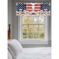 thumbnail image 3 of 4th of July Curtain Valances for Windows, Independence Day Navy Blue American Flag Kitchen Valance Window Treatment, Light Filtering Block Curtains for Bathroom/Bedroom/Living Room 42'' x 12'', 3 of 9