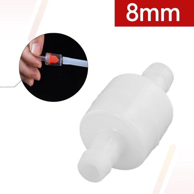 Bgsha 4mm 6mm 8mm 10mm 12mm Hose ID Plastic White Check Valve Way Non-return Valve