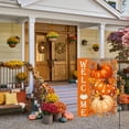 thumbnail image 2 of Sm:)e Fall Garden Flag 12x18 Inch Double Sided - Welcome Pumpkins, Seasonal Decorative Flag Rustic Autumn Outdoor Yard Decor, 2 of 7