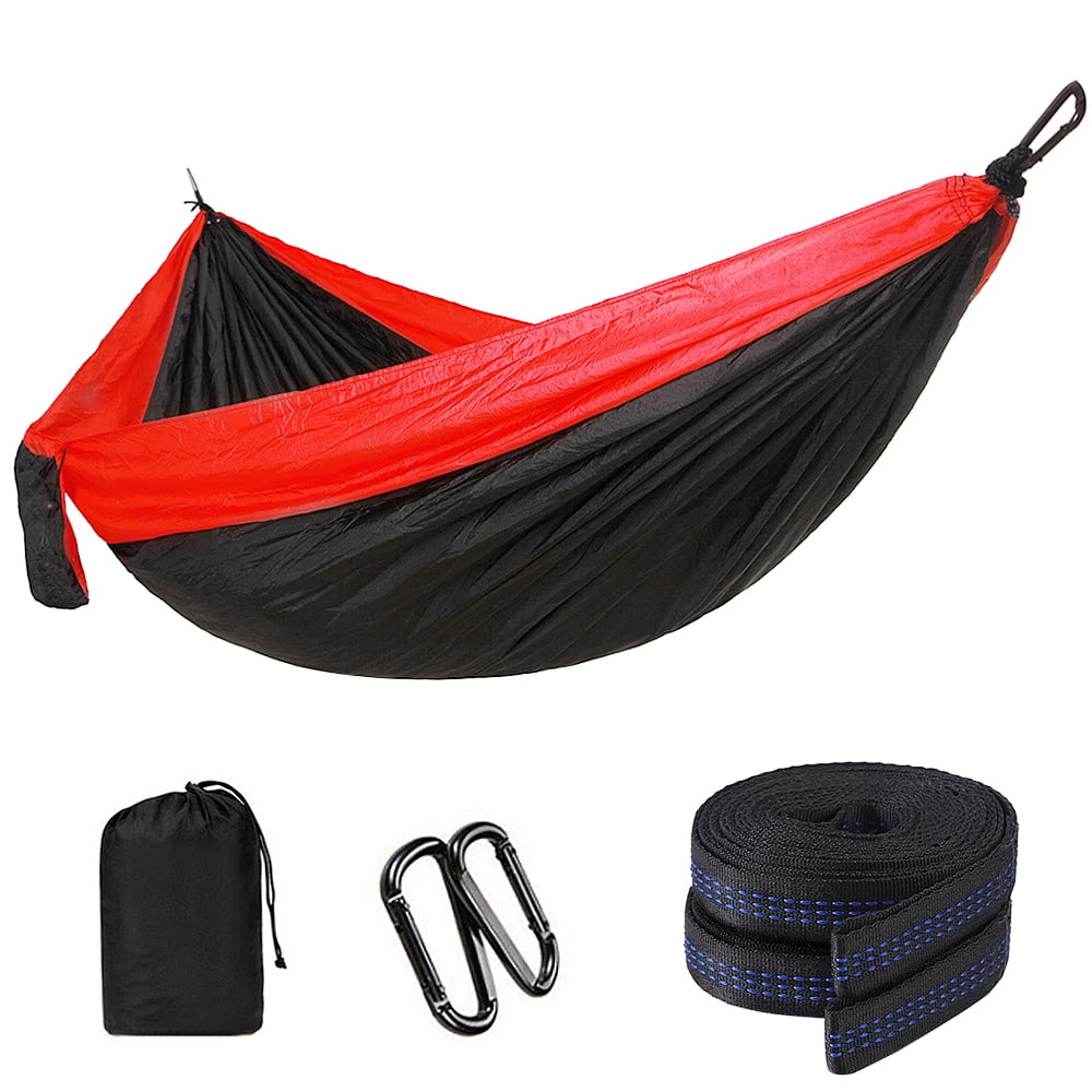 Nylon Camping Hammock Double 2 Person Parachute Tent Hiking Sleeping Swing Bed