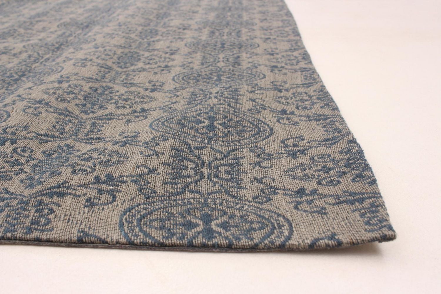 ECARPETGALLERY 4'9" x 6'9" Contemporary Collage Handmade Area Rug for Living Room, Dining Room and Bedroom in Blue