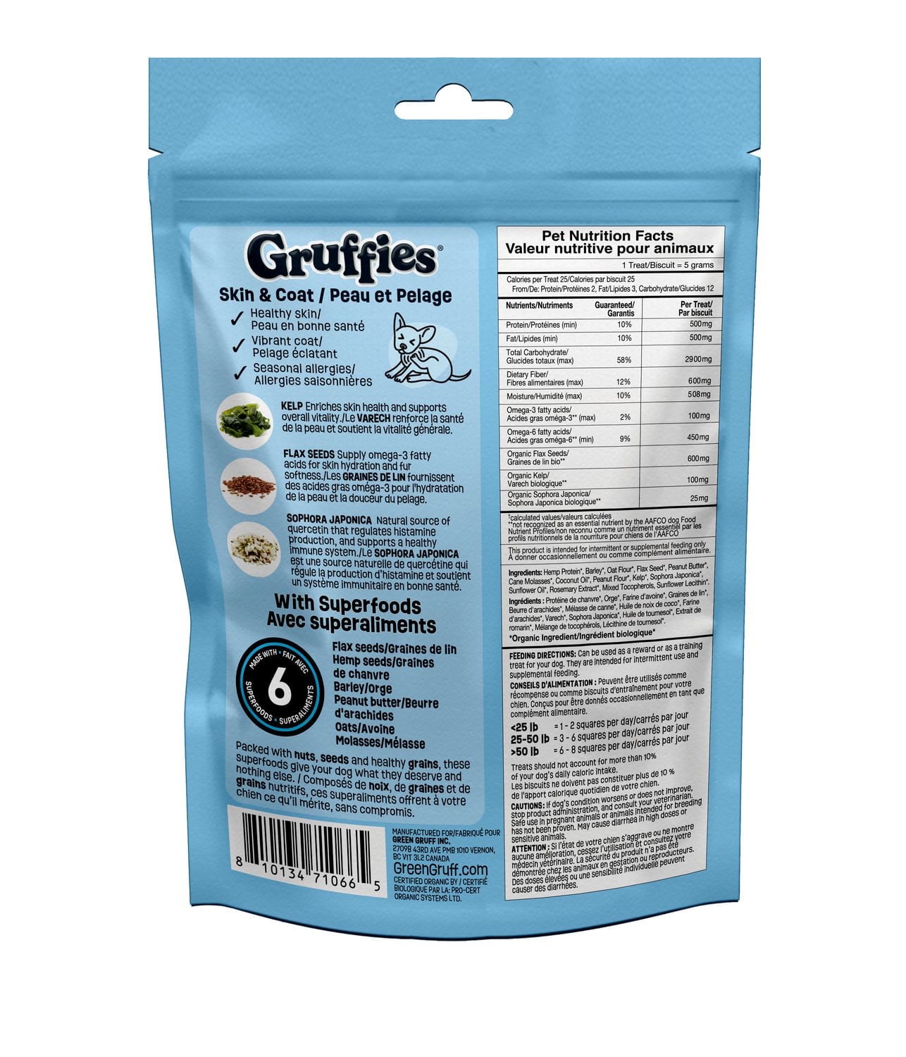 Gruffies Skin & Coat Dog Treats