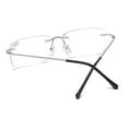 thumbnail image 5 of 3 Pairs of Frameless BIFOCAL Silver Reading Glasses 4.00 for Men and Women, Rectangle Presbyopic glasses, Rimless Blue Light Blocking Readers +4.00, 5 of 6