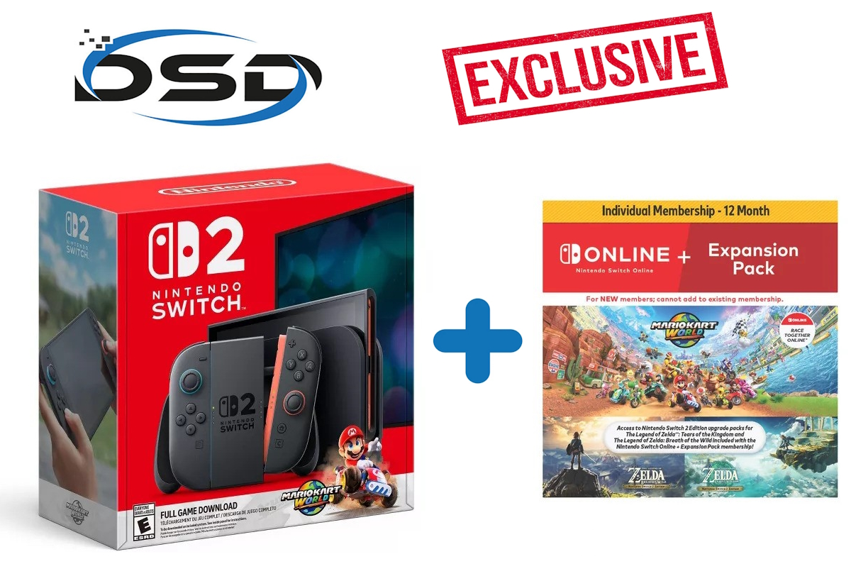 2025 Newest Nintendo Switch™ 2 System + Mario Kart™ World + 12 Month NSO+Expansion Pack Individual Membership